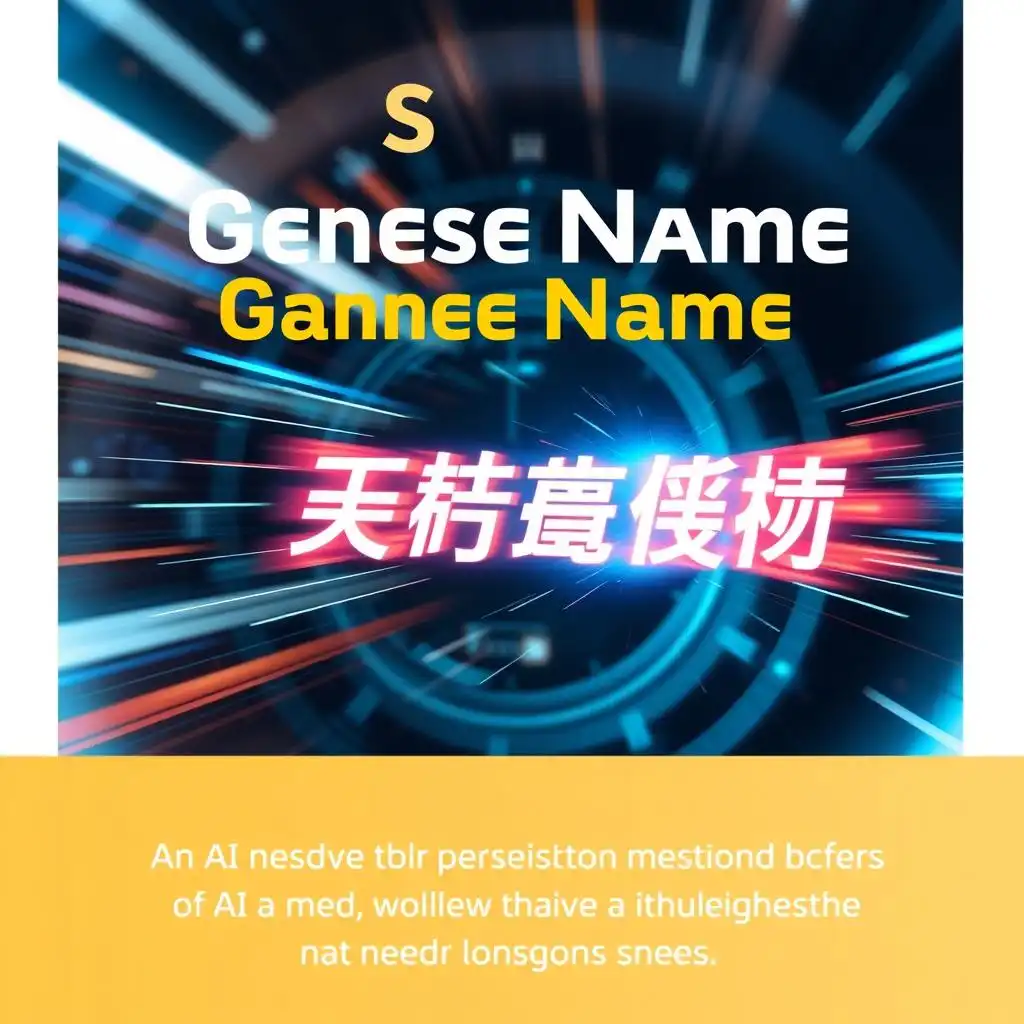 A glowing text appears quickly amidst the dynamic blur and digital elements, symbolizing the speed and efficiency of AI-generated names. A glowing text appears quickly amidst the dynamic blur and digital elements, symbolizing the speed and efficiency of AI-generated names.