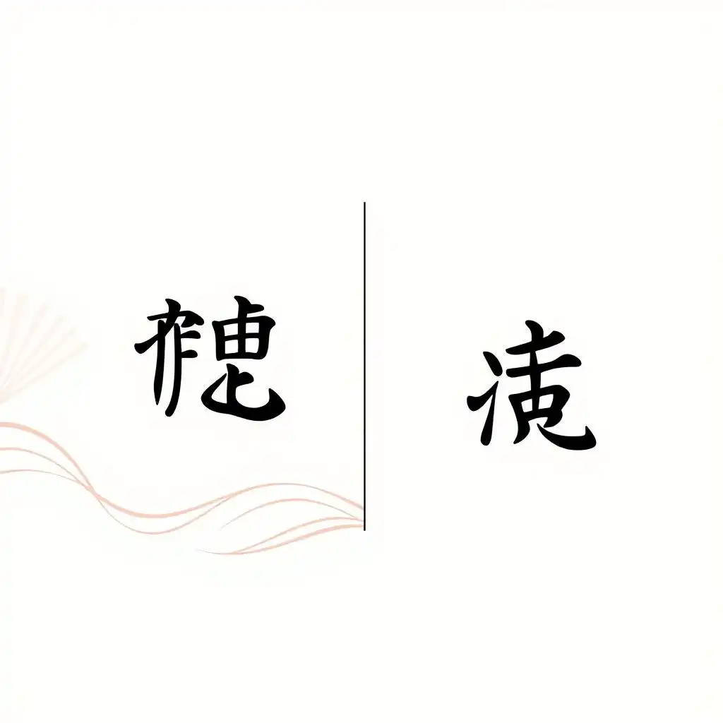 Illustrative design showing the contrast between complex and easy-to-pronounce Chinese names. Illustrative design showing the contrast between complex and easy-to-pronounce Chinese names.